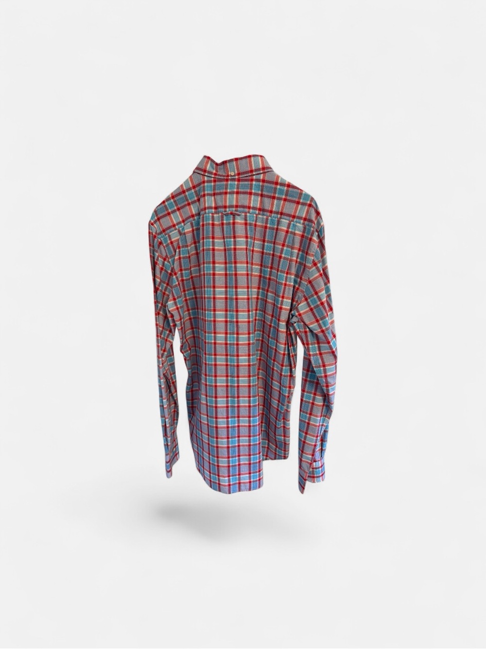 Gant Tech Prep Check Fit Button Down Shirt Men’s Xl Red Blue Plaid Nwt — image 2 of 4